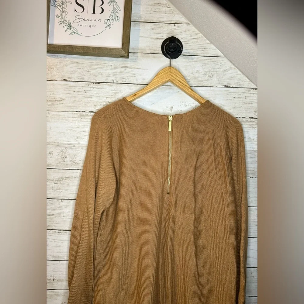 NWT Michael Kors small taupe sweater with zipper in back. New with tags! - Picture 2 of 7
